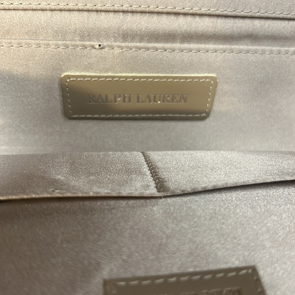 Ralph Lauren large flat clutch evening bag - Picture 3 of 5